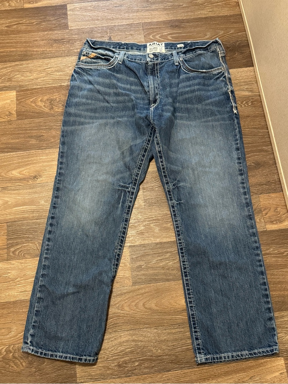 Ariat Men's Straight-Leg Jeans in Washed Blue